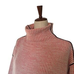 Soft Surroundings Textured Mock Neck Sweater S Soft Girl Hygge Coastal Cozy Wool